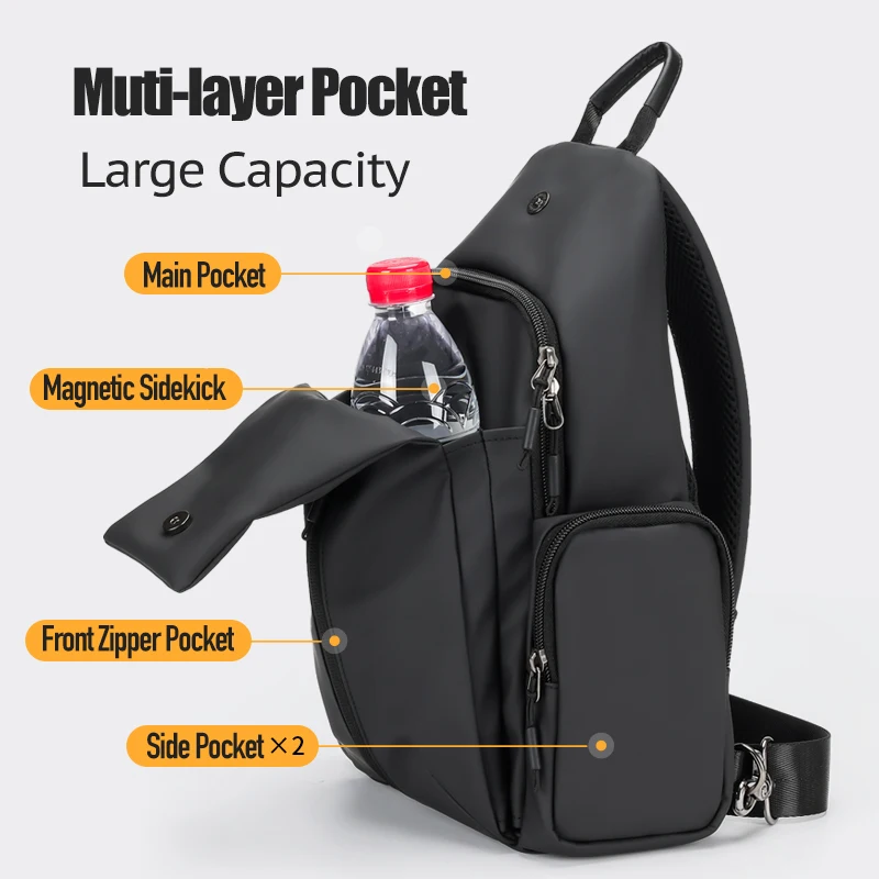 Men’s Chest Bag Waterproof Brand Crossbody Bags Fancy High-quality Sling Pack Fashion Single Shoulder Pack Male Backpack Travel