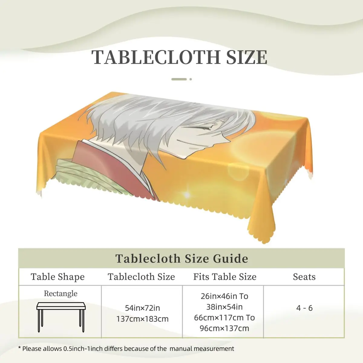 Anime Kamisama Kiss Nanami Tomoe Tablecloth Restaurant Kitchen Rectangular Tablecloth Festival Party Outdoor Dining Table Cover