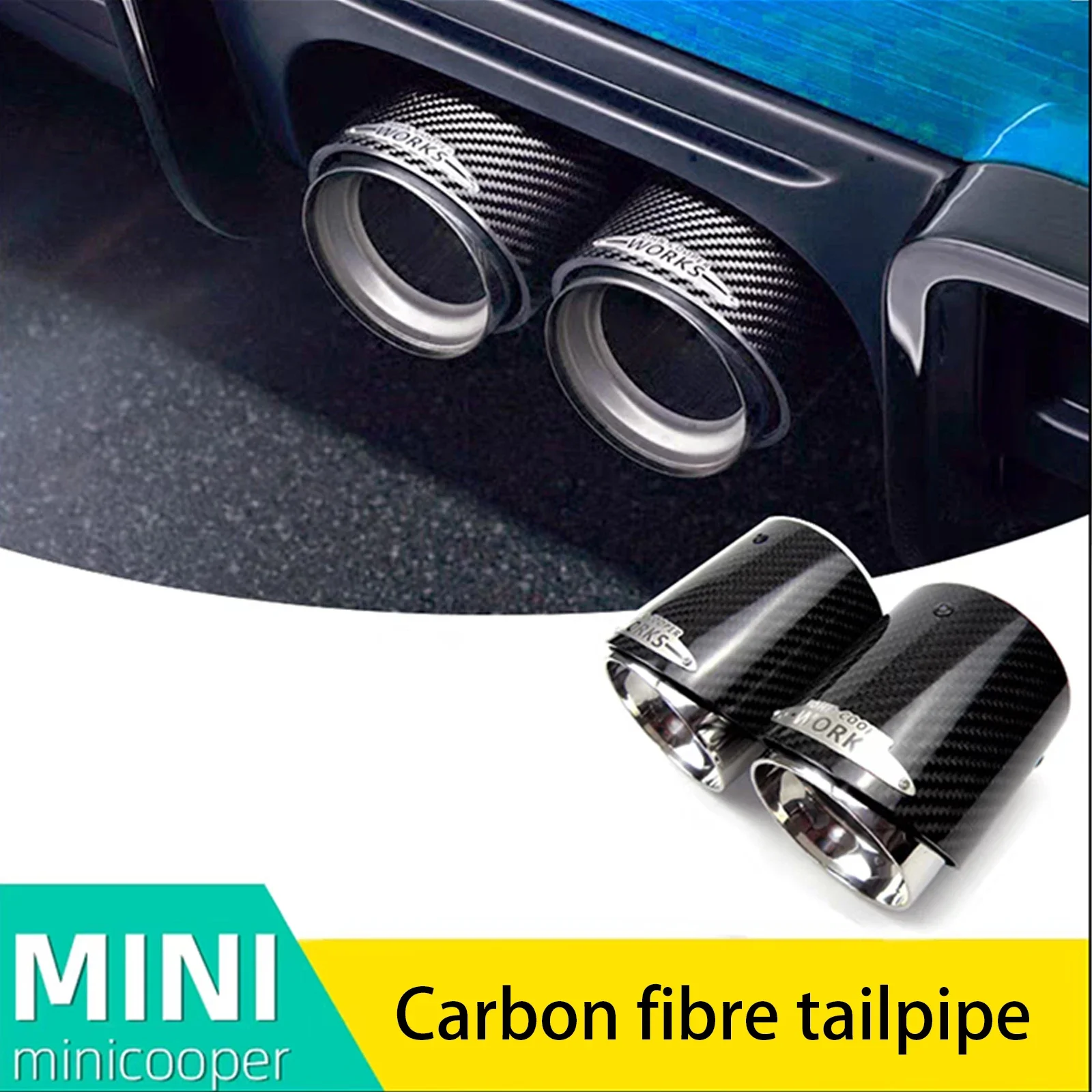 

For Mini cooper Carbon Fiber Mini Exhaust Tip Muffler Tips Fit for R55 R56 R57 R58 R59 R60 R61 F54 F55 F56 F57 F60