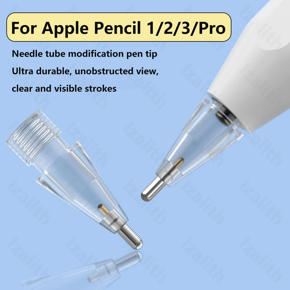 Puntas de lápiz reemplazables para Apple Pencil 1 2 3 Gen, punta de repuesto silenciosa mejorada, punta de lápiz antidesgaste para tableta, IPad IPencil Pro