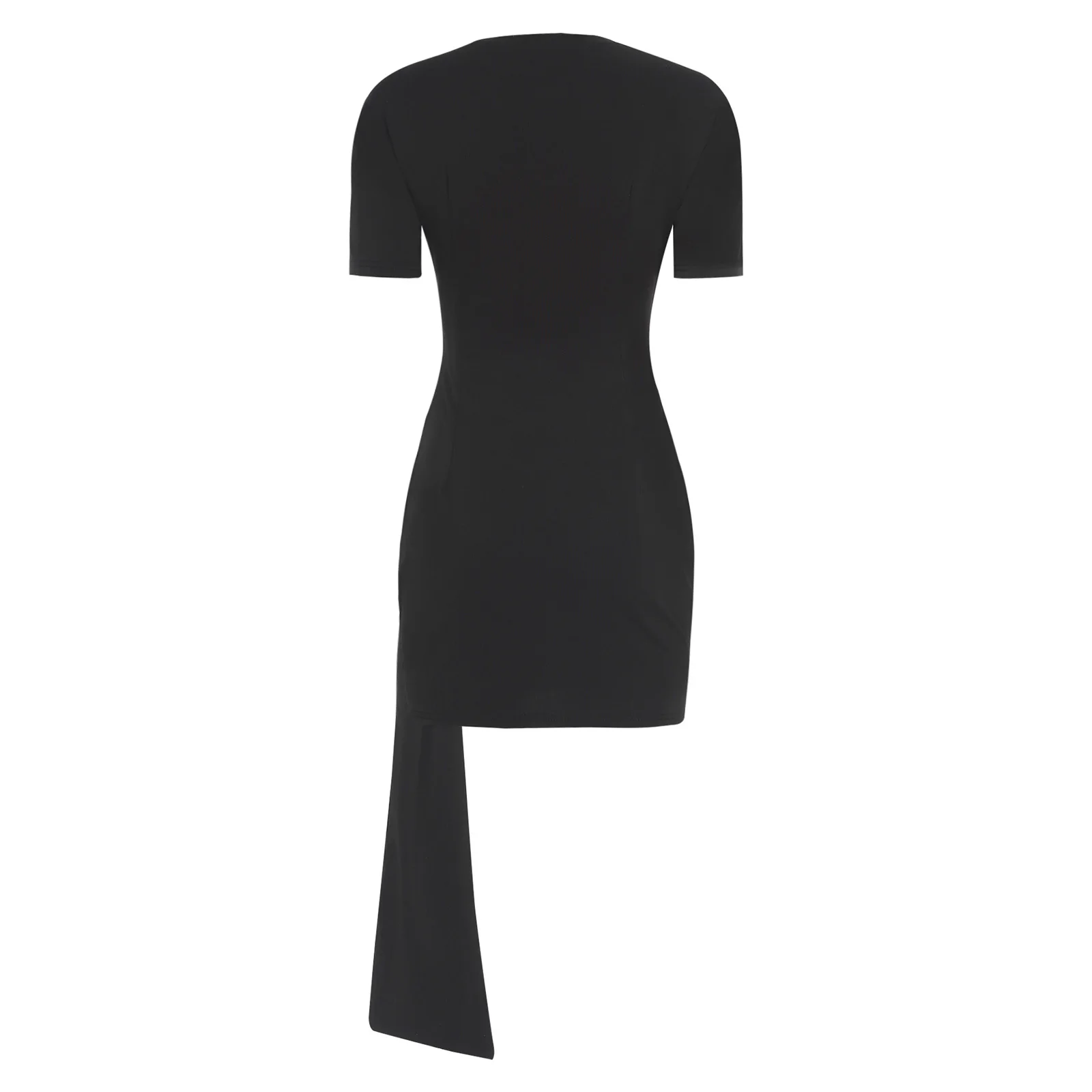 

Femme Fashion Slim Black Dress Womens Stylish Mini Dress for Party Wedding Daily Casual Cocktail Gown Short Sleeve Bodycon Dres