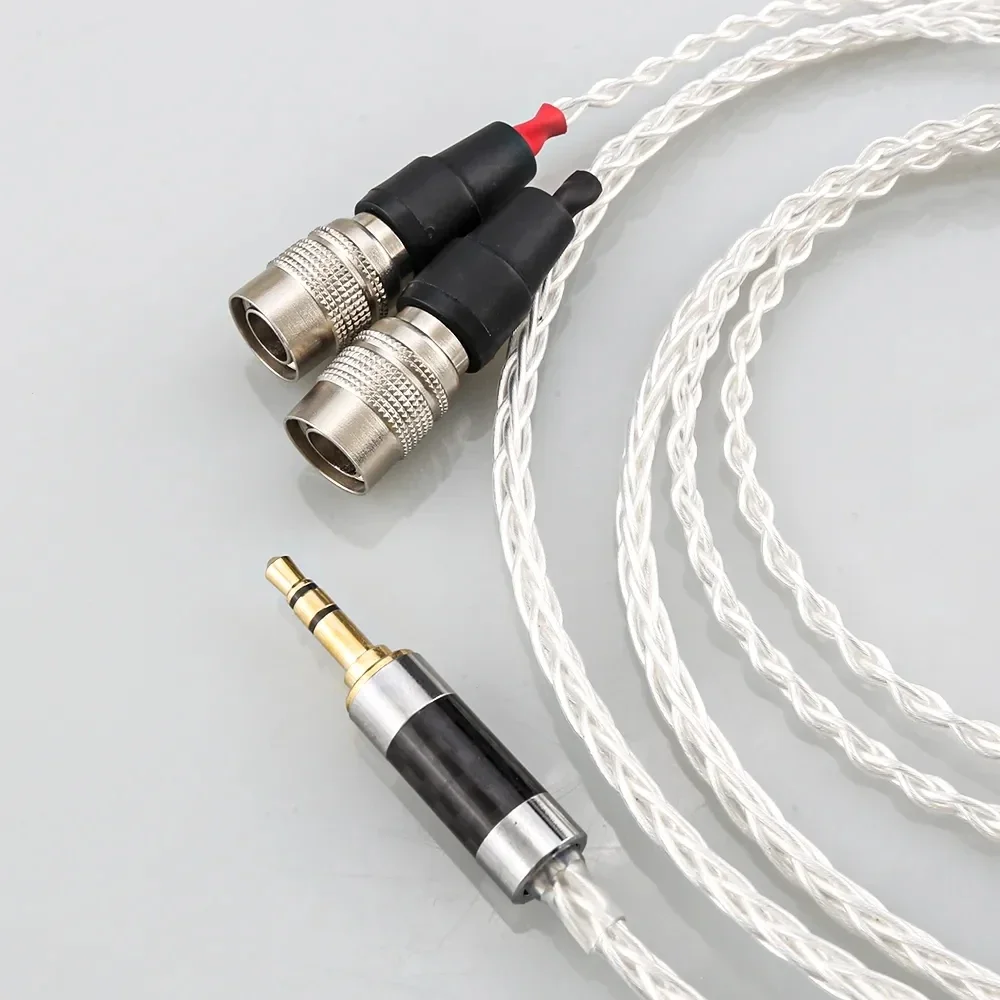 Audio Cable 5N Silver Plated Copper Headphone Upgrade Cable for Dan Clark Audio Mr Speakers Ether Alpha Dog Prime