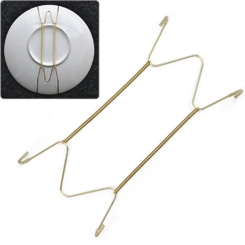 

5 Sizes Wall Display Plate Dish Hangers Holder & Racks W Type Invisible Spring Hanging Hook Plates Home Decorating Porch Dec