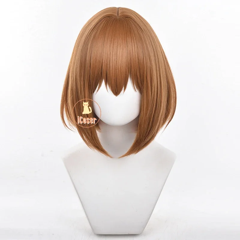 Noko Shikanoko Cosplay Wig Anime My Deer Friend Nokotan Orange Short Hair Halloween Party for Women Girls Role Play Props iCoser