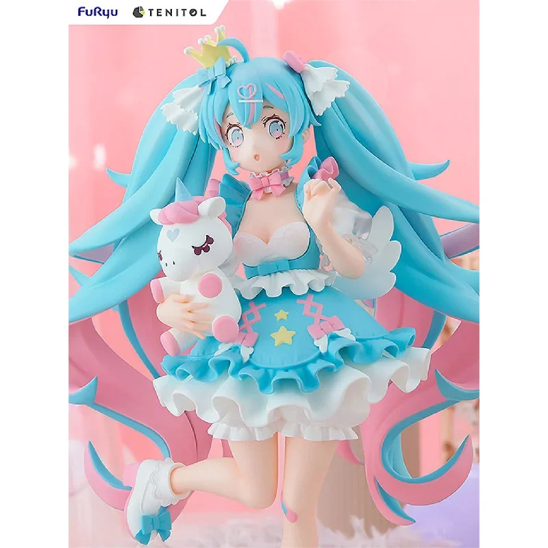 Anime Figure Hatsune Miku FuRyu TENITOL Dreamy Cute Little Princess Figurine Miku Character Model Kawaii Doll Toy Girl Gifts