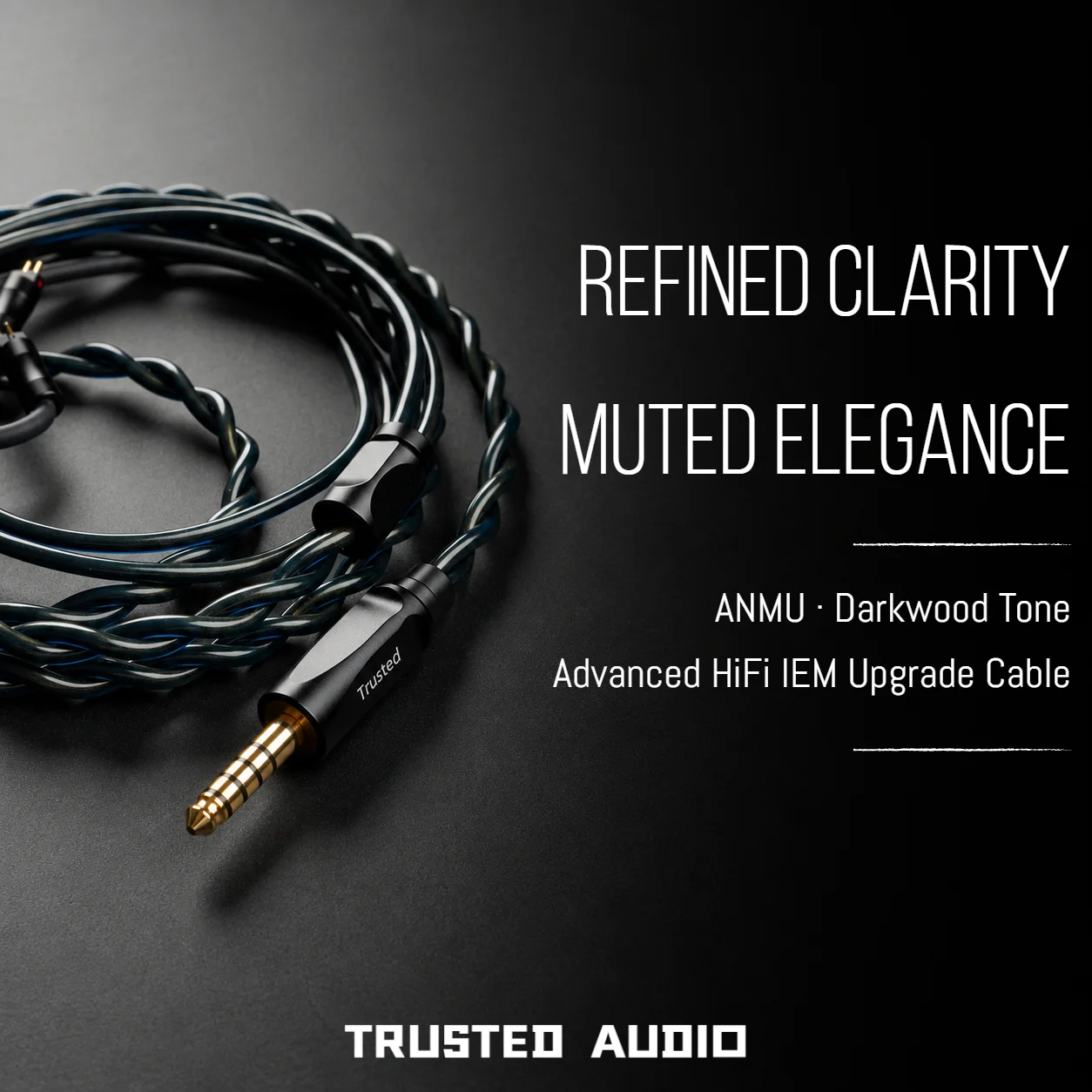 Trusted Audio ANMU Upgrade Cable 3.5mm/4.4mm Balanced 2-Pin MMCX Dual 3.5mm for FiiO Moondrop Sennheiser HIFIMAN