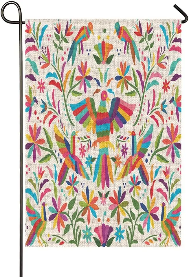 Garden Flag Floral And Birds Small Yard Flag 12X18 Inch Fade Resistant Double Sided Vertical Great For Holiday Outdoor Decor yyi