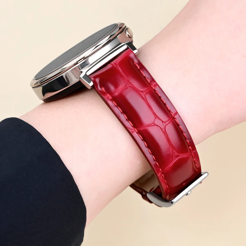 

Универсальный ремешок для часов из натуральной кожи 20 мм 22 мм для мужчин и женщин в стиле ретро из воловьей кожи, быстросъемный ремешок для умных часов, браслет, аксессуары