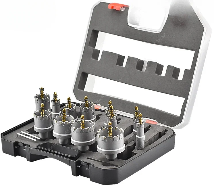 Hole opener drill set, special for opening stainless steel metal, aluminum alloy 304 steel plate woodworking