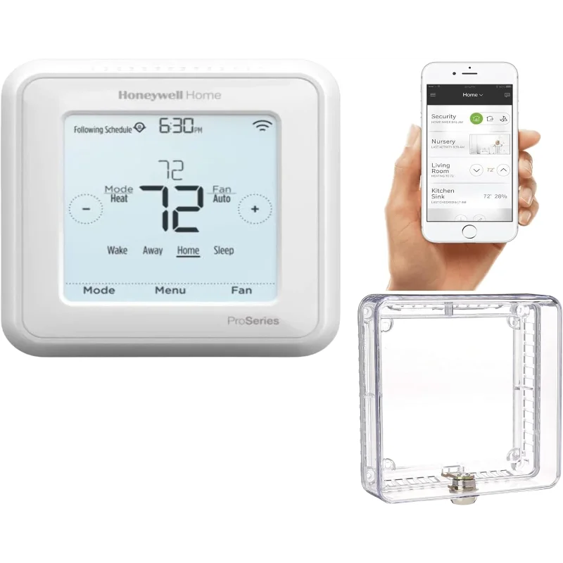 Termostato programable Wi-Fi Honeywell TH6220WF2006/U Lyric T6 Pro, 1 paquete, con tapa de termostato