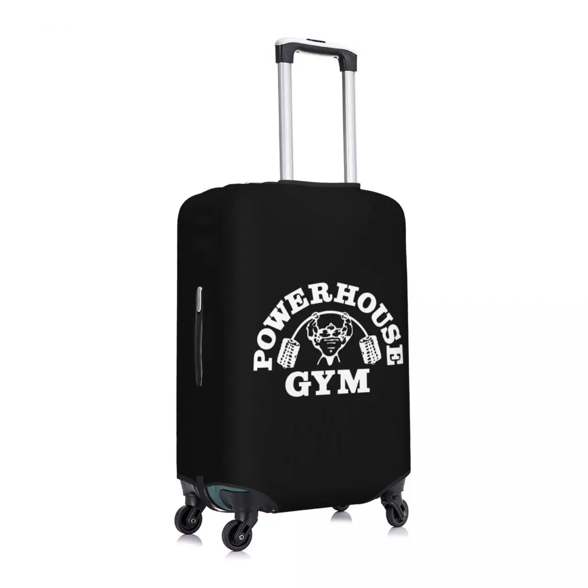 Custom Fashion Powerhouse Gym Luggage Cover Protector Washable Bodybuilding Fitness Muscle Travel Suitcase Covers