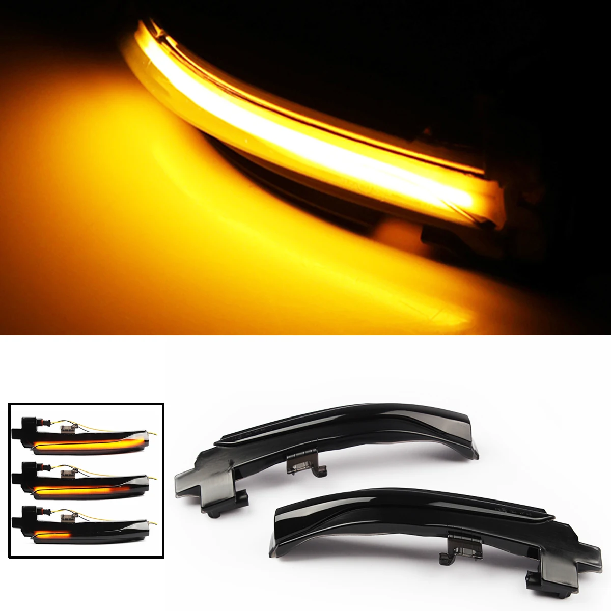 LED Dynamic Side Mirror Blinker Lights Turn Signal Lamp For Volvo S60 CC S60 II S80 II V40 CC 40 II V60 V60 CC V70 Car Styling