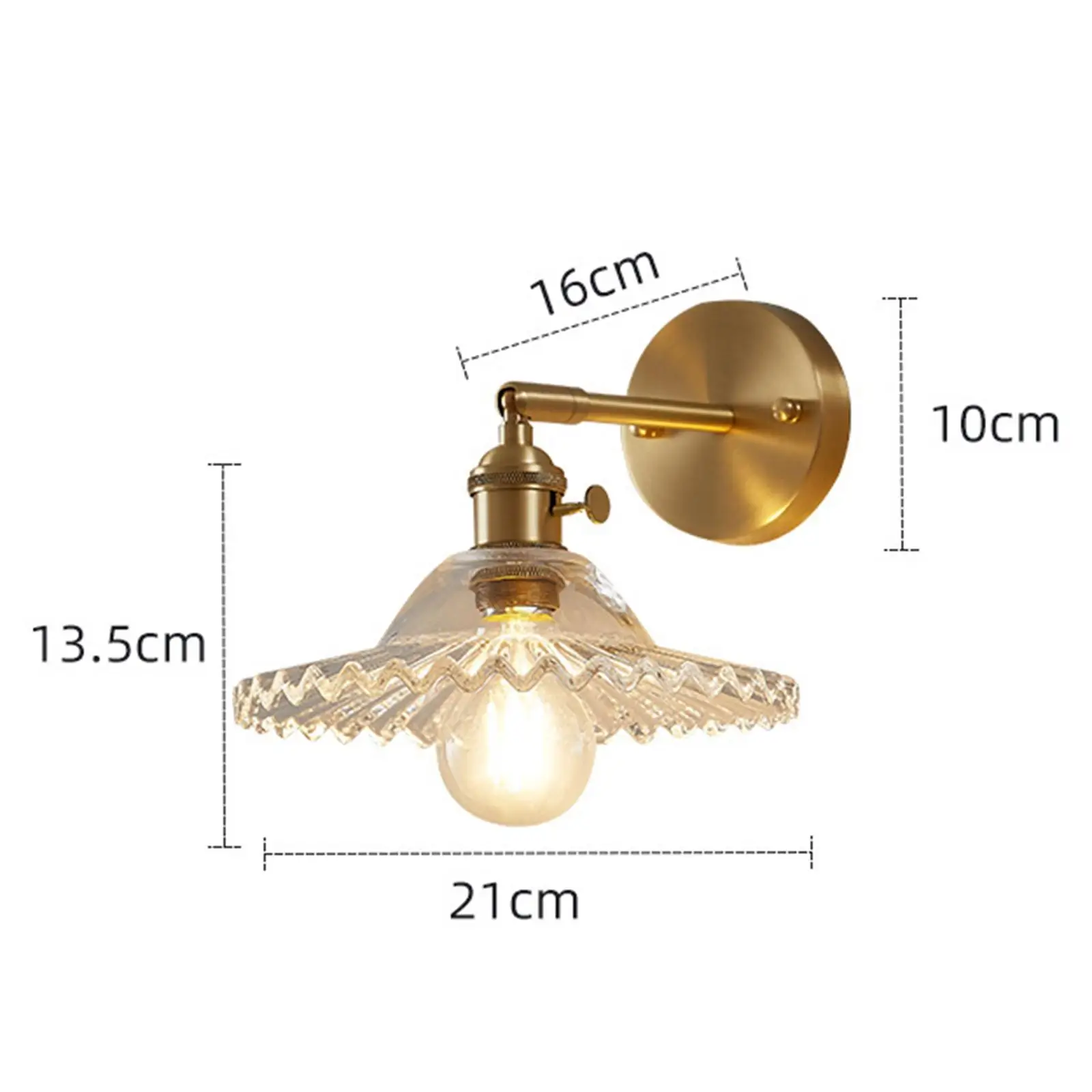 Glass Nordic Wall Lamp Beside Bedroom Bathroom Mirror Light, Modern Wall Sconce Lighting