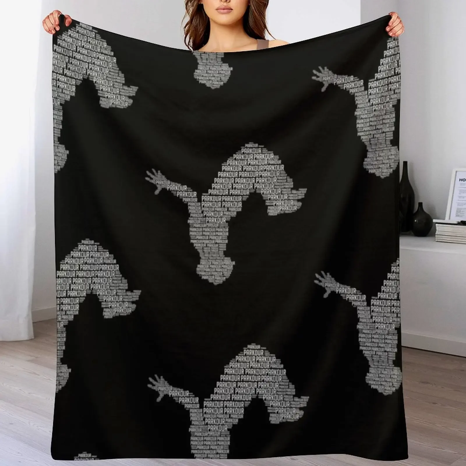 

Parkour Man Free Running Gifts Throw Blanket Breathable Lightweight Blanket for Adults Kids