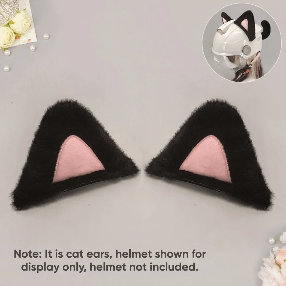 Cute Accessory Soft Helmet Cat Ear Decoration Reusable Lightweight Helmet Accessory Removable DIY Helmet Decor Ski Helmet