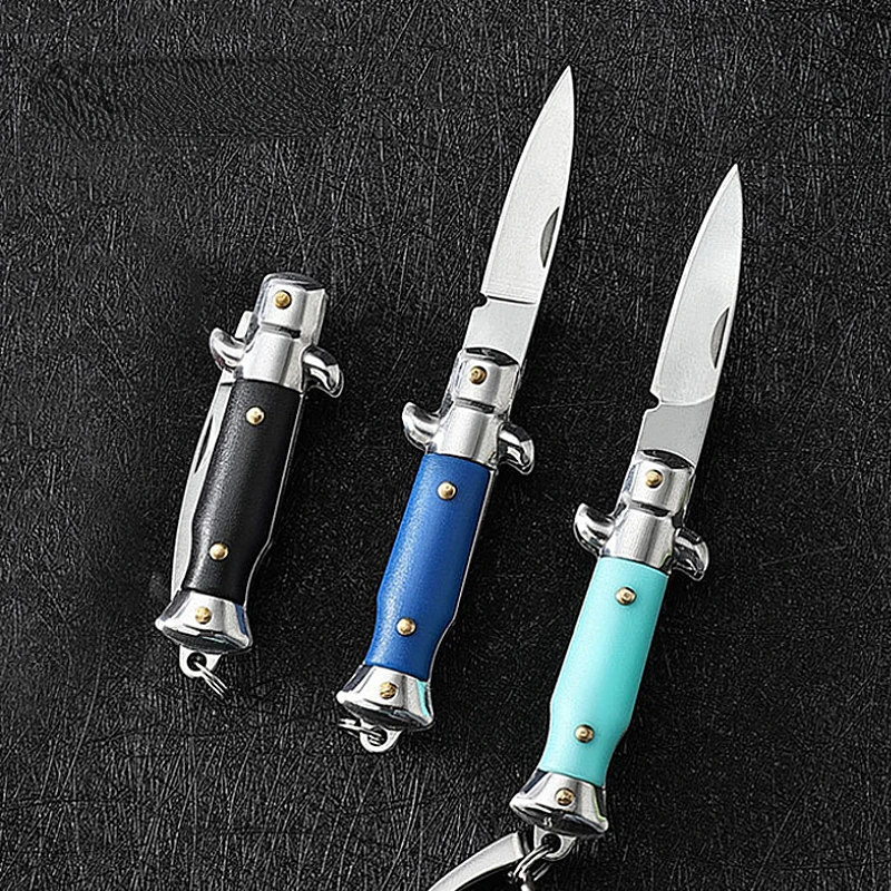 Portable Folding Mini Pocket Knife Multifunction Keychain Pendant Camping Outdoor Survival Blade Cutter Opener Tool