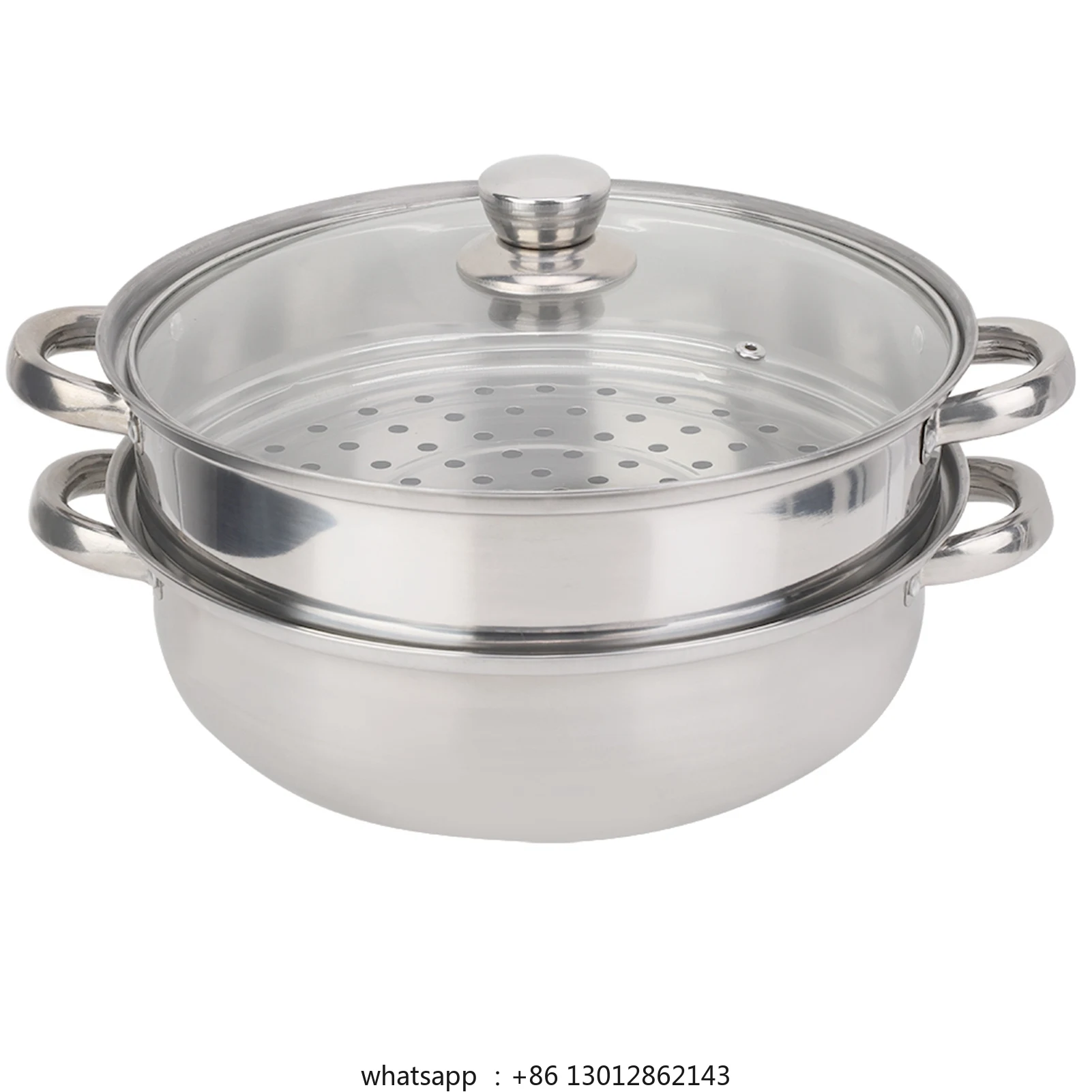 

Stainless Steel Cookware 27cm/11in 2-Layer Steamer Pot Cooker Double Boiler Soup Steaming Pot Kitchenware Kitchen Supplies