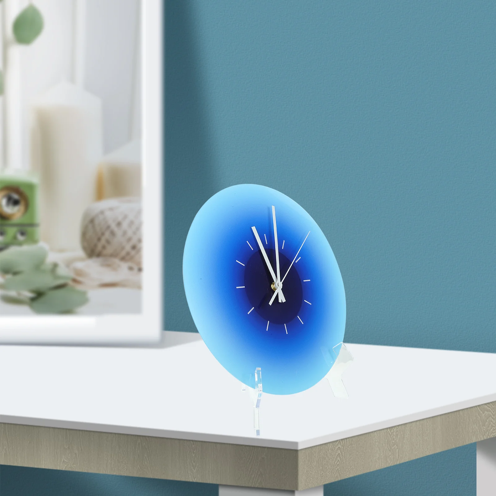 

Decorative Acrylic Round Wall Clock Silent Sweep Wall Hanging Clock Suitable for Home Office Bedroom Living Room Desk Tabletop