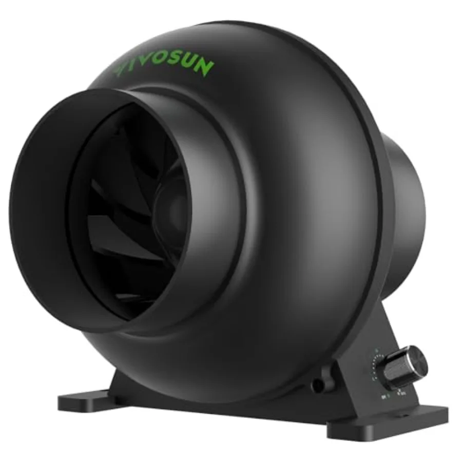 

M4 4-Inch Inline Duct Fan, 195 CFM Ventilation Fan with EC Motor,,Energy-efficient Vent Blower for HVAC, Grow Tent, Hydroponics