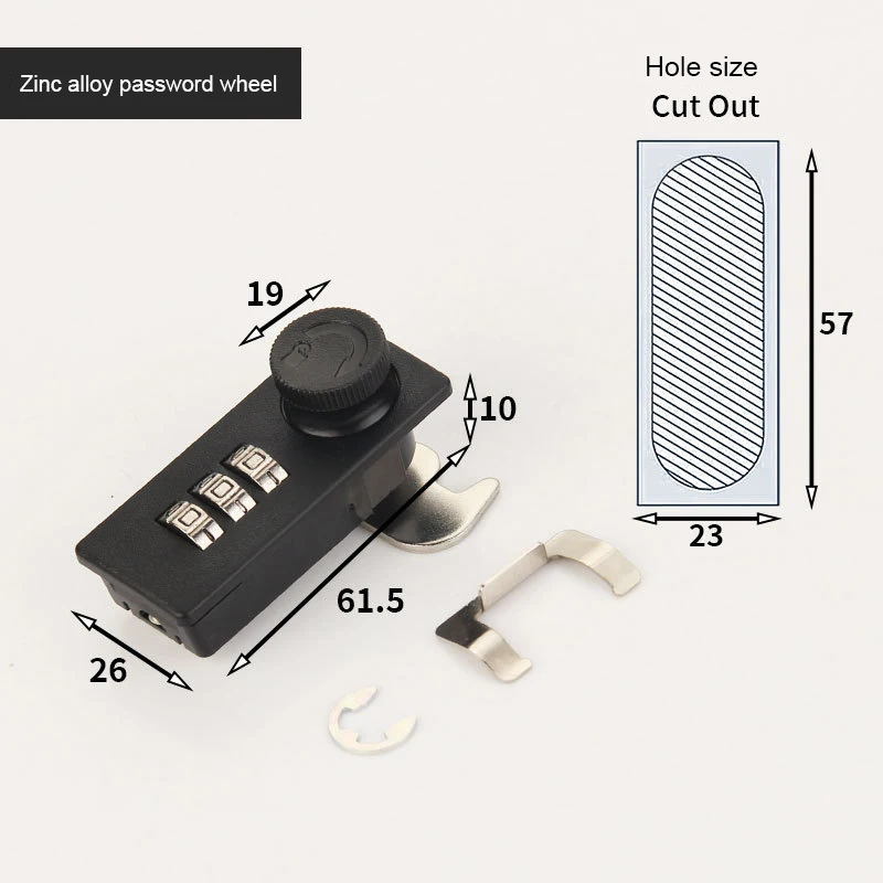 Cerradura de combinación de dígitos de reemplazo, candado de contraseña de Metal para hucha, libro, cajón de seguridad, caja de efectivo, gabinete de archivos, pistola, accesorios seguros