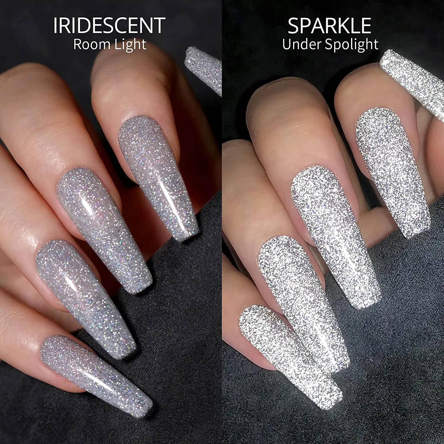 

Reflective Nail Powder Glitter Nail Art Shinning Crystal iridescent Silver Flakes Sequins Super Paillette Pigment Dust For Nails