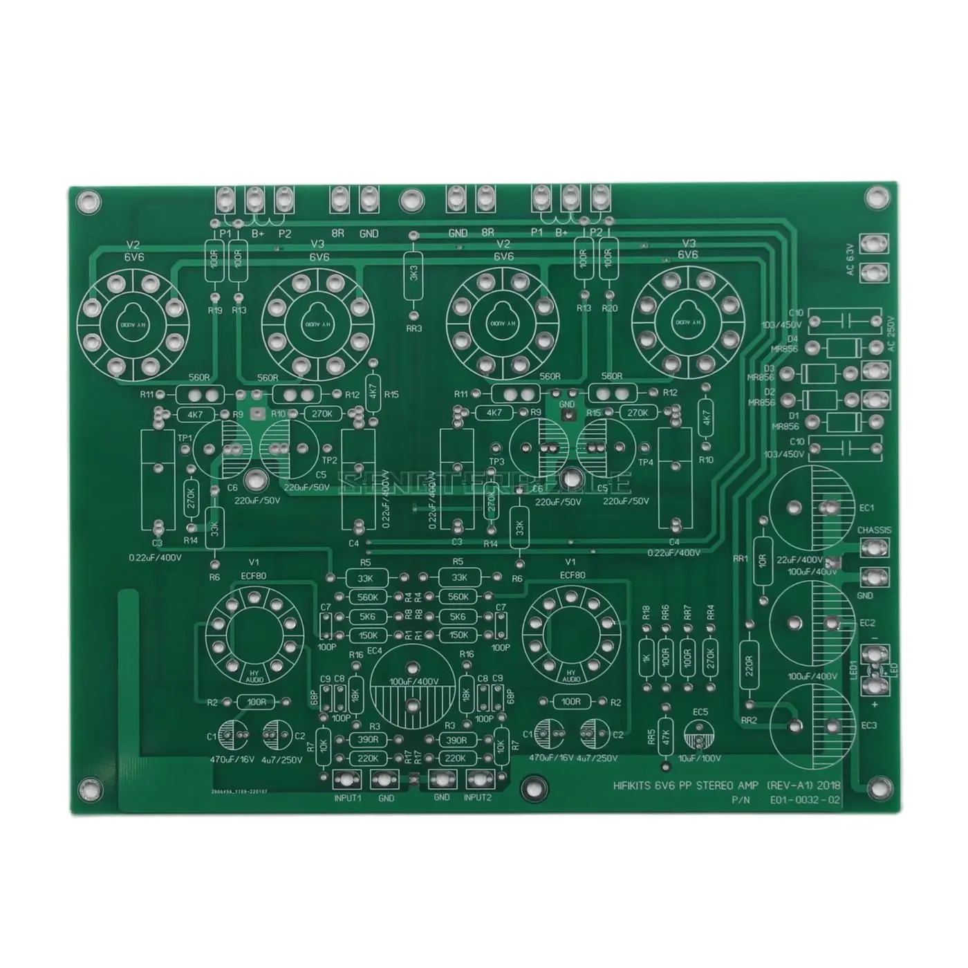 6V6 Tube Push-Pull Audio Power Amplifier Board PCB Based on AN EL84 Amp Circuit