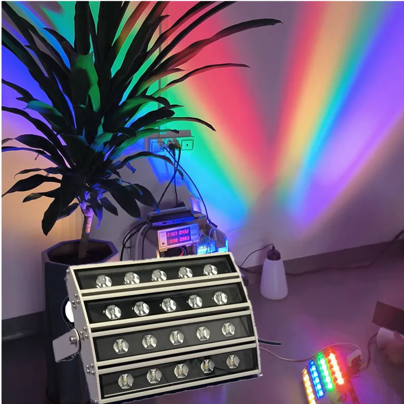 

LED Rainbow Landscape Lights Illuminated Tree Dye Floodlight 50w 30w Cultural Night Tour Light Courtyard Outdoor Colorful Lamp