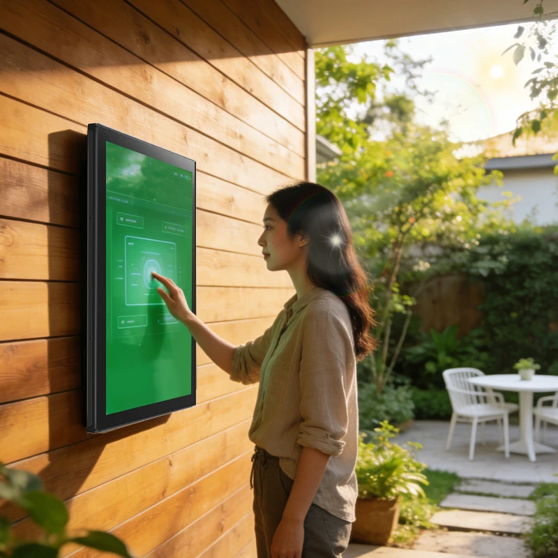 32 Inch Wide Capacitive Touch Screen Panel 1000 Nit Touchscreen Ip65 USB Interface Glass Monitor