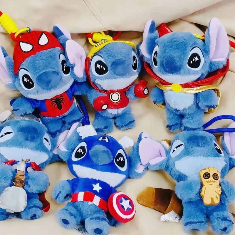 

Новинка в наличии Cosbaby Stitch Marvel слепая коробка Капитан Америка Человек-паук Дисней Косби Коллекционная виниловая фигурка милый подарок-сюрприз