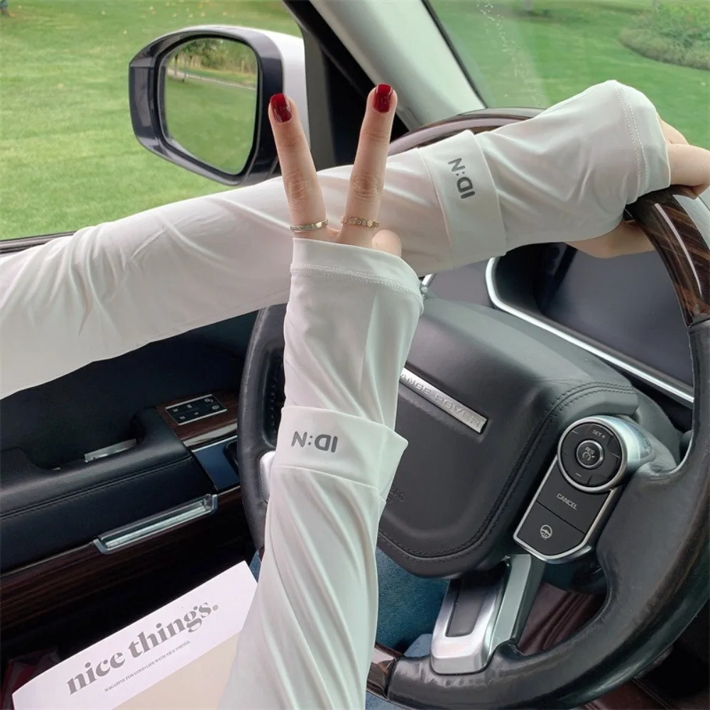 

Новые однотонные солнцезащитные рукава с защитой от УФ-лучей, ледяные шелковые перчатки для верховой езды, защитные перчатки для рук, дышащая защита для рук для женщин и мужчин