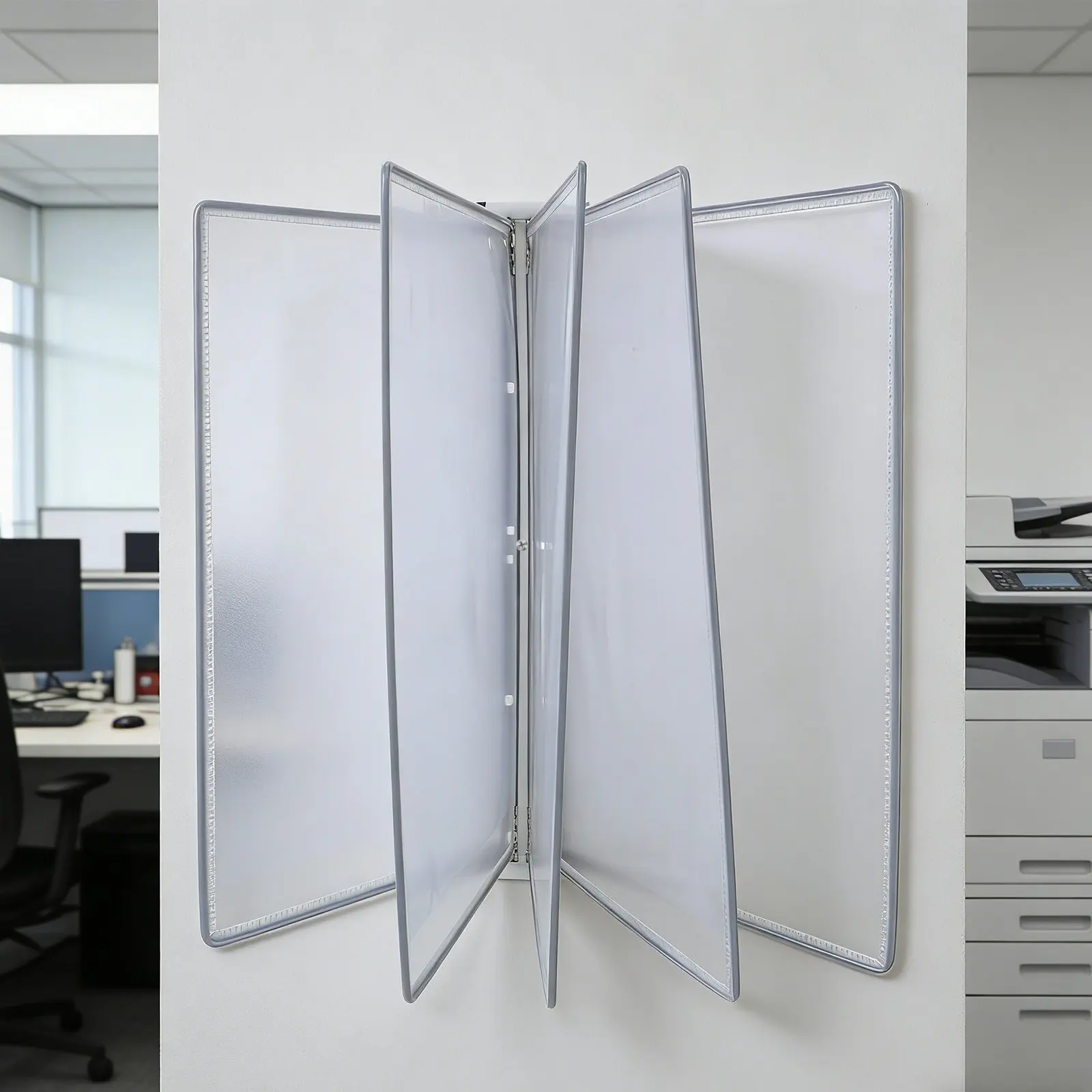 

Настенная папка-органайзер на 5 отделений для документов формата А4, настенный держатель для файлов, для офиса, конференц-залов, рабочих пространств, серый