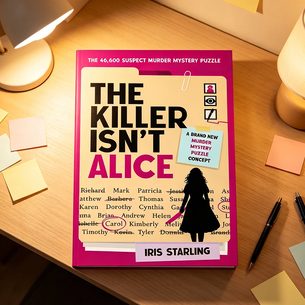 The Killer Isn't Alice The 46,600 Suspect Murder Mystery Puzzle Murder Mystery Puzzle Book Interactive Detective Game Journal