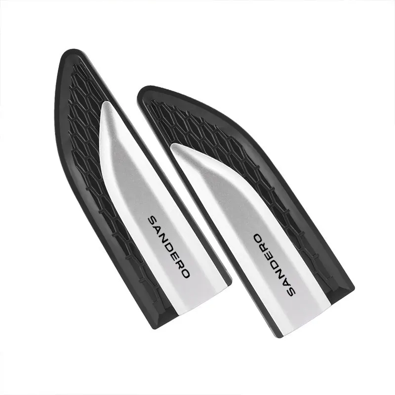 Guardabarros de hoja de coche, pegatina decorativa para cejas de rueda delantera, adhesivo fuerte y duradero para Dacia Sandero Stepway I II 1 2 MK1 MK2, accesorios