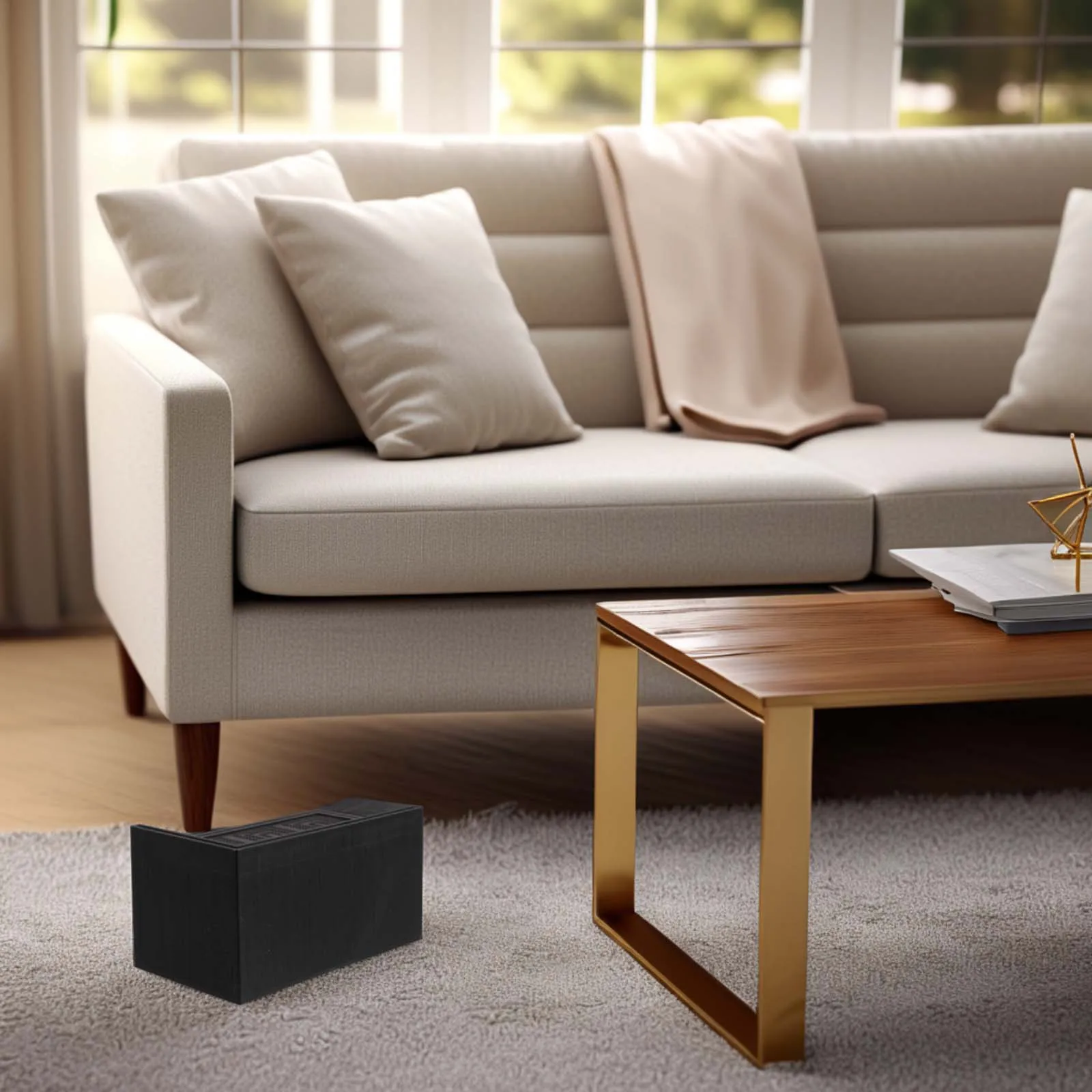 

4 Pcs Furniture Risers Heavy Duty Rubber Heightening Pads Stabilizers Levelers Furniture Feet Adjusters Table Legs