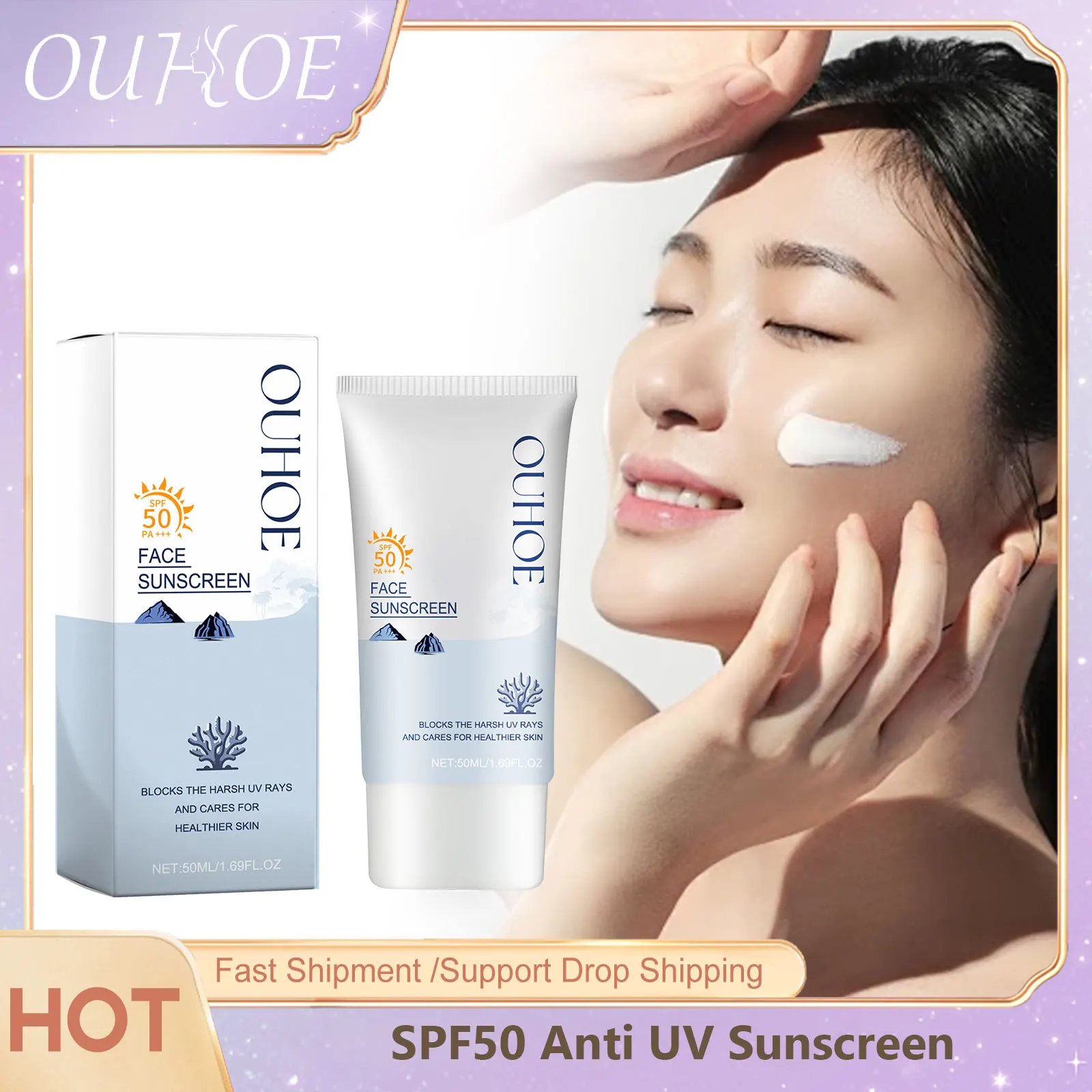 Moisturizing Sunscreen UV Protective Isolation Skin Protector Anti Oxidant Bri-Ghten Li-Ghten Refreshing Sun Block Face Cream