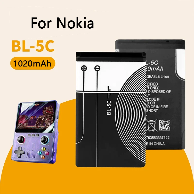 BL-5C 1020 мАч 3,7 В аккумуляторная батарея для Nokia 2630 6100 5140 1100 1110 5230 N72 3310 5630 3720 N85 Lumia 925 535 630 225 Ash BL-5C 1020 мАч 3,7 В аккумуляторная батарея для Nokia 2630 6100 5140 1100 1110 5230 N72 3310 5630 3720 N85 Lumia 925 535 630 225 Ash