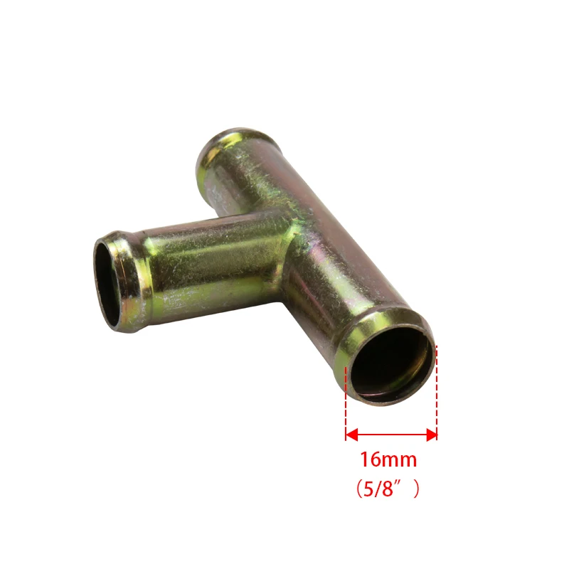 5/8 ''(16mm) de $ number Vías T Tee Fitting Conector De La Manguera Del Calentador