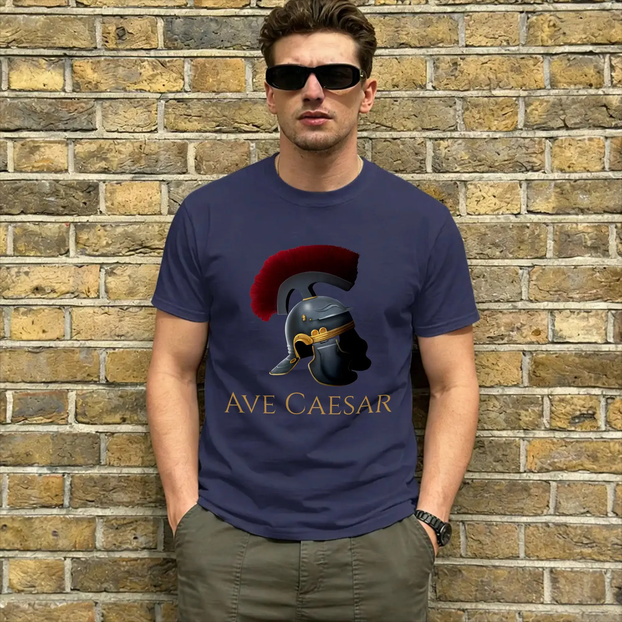Men's Ave Caesar T Shirts  Pure Cotton Clothing Funny Short Sleeve Crew Neck Tee Shirt New Arrival T-Shirts