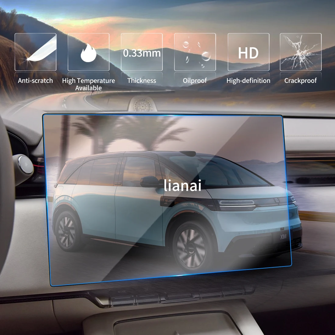Screen Protector for 2025-2026 ZEEKR 7X HD Tempered Glass GPS Video Navigator Car Stickers  Fingerprint-resistant supplies