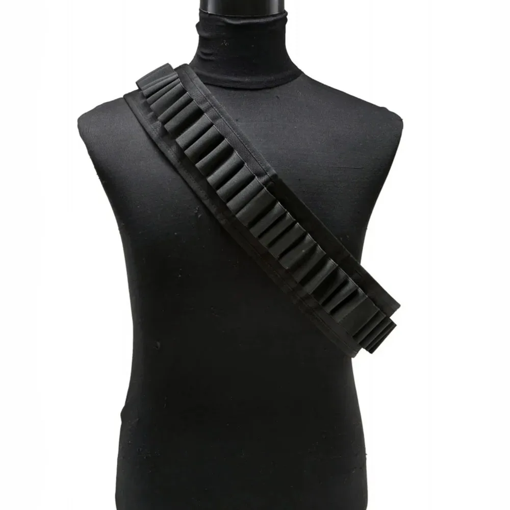 Tactical Ammo Belt Outdoor Shoulder-Style Ammo Carrier Durable Ammo Storage Pouch