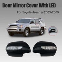 Side Door Mirror Cover With LED For Toyota Surf 4Runner 2003 2004 2005 2006 2007 2008 2009 Car Accessories Carbon Fiber Stickers