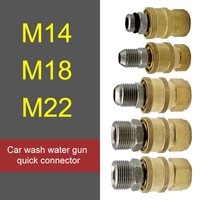 High Pressure Washer Brass Connector Washing Adapter 1/4\