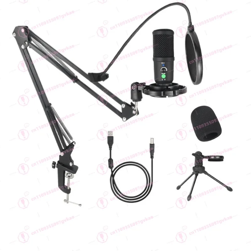 set-microfono-a-condensatore-usb-192k-per-registrazione-computer-giochi-e-live-streaming-microfono-desktop-cablato-a-diaframma-largo