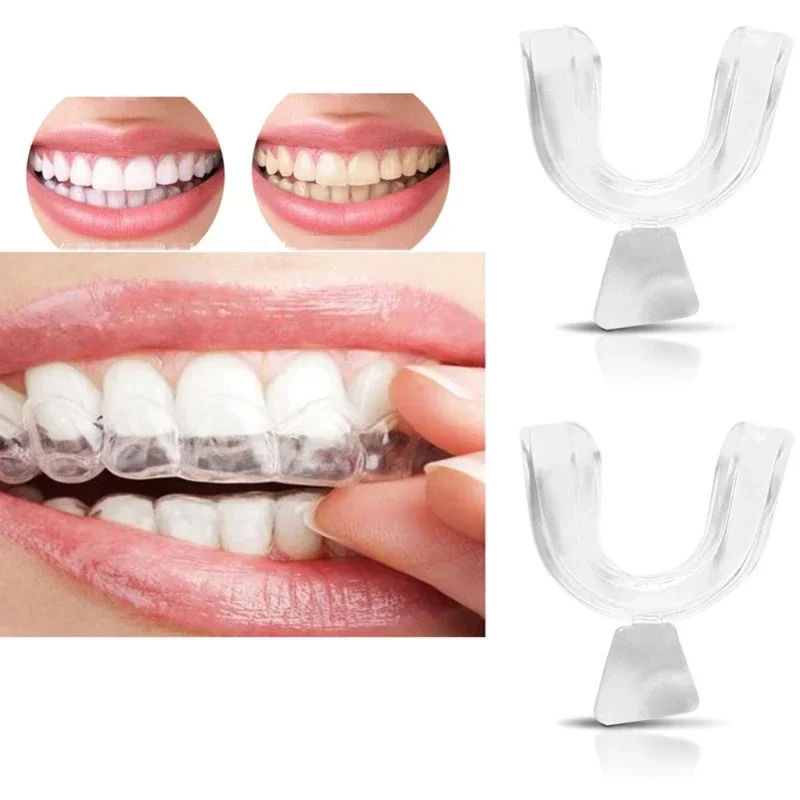 2Pcs Anti Snoring Bruxism Sleeping Mouth Guard Night Guard Gum Shield Mouth Tray Stop Teeth Grinding Sleep Aid Health Care