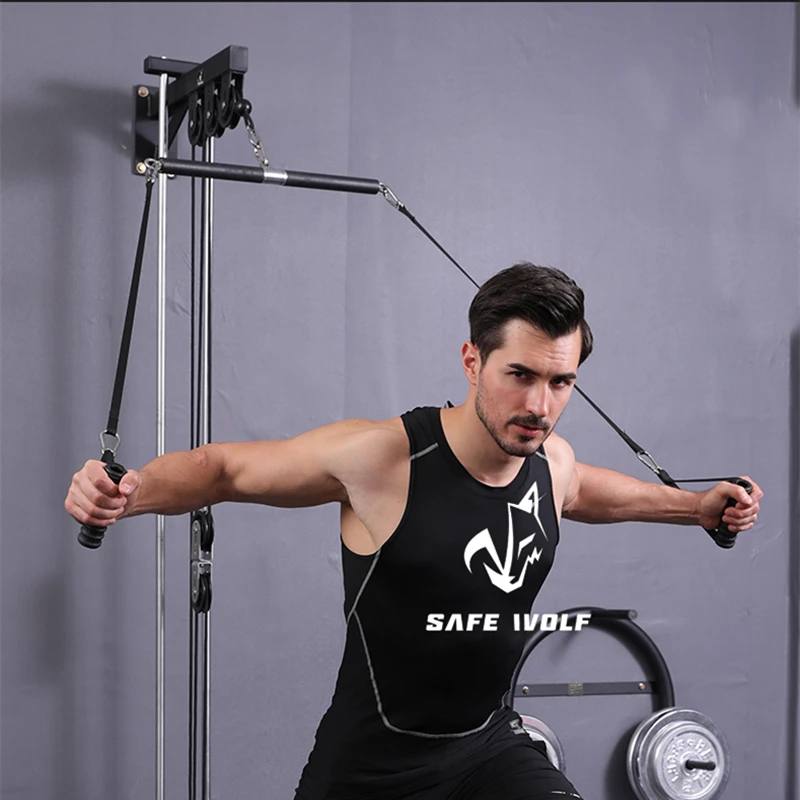 Fitness Bizeps Trizeps Zurück Blaster Seil LAT Pull Down Bar Brust Muskel Workout Grip Rudern Griff DIY Pulley Kabel Aufsätze – Detail 4