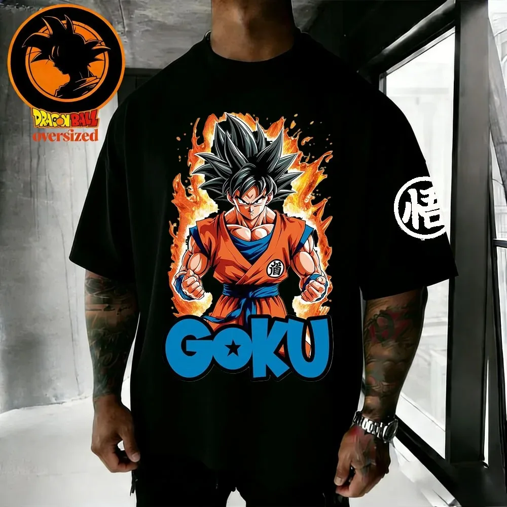 

Летние мужские футболки из высококачественного хлопка с ретро-принтом Dragon Ball, унисекс, детские повседневные футболки с короткими рукавами с изображением Сон Гоку
