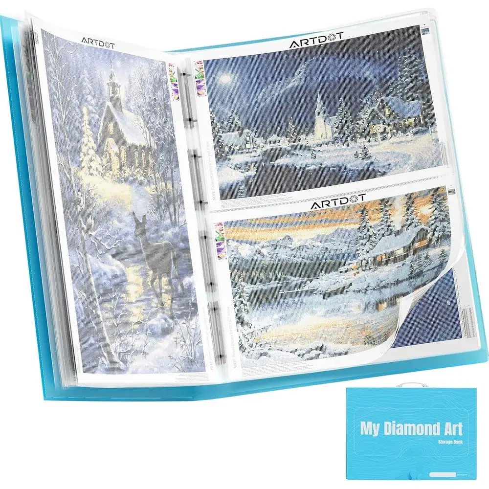 

Альбом для хранения или набор для алмазной живописи, портфолио для алмазной живописи (старая модель) или аксессуары для алмазной живописи с 13 отделениями, защита от 26 видов повреждений