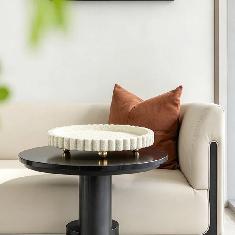 Simple Modern Stone Pattern Trays Aromatherapy Cosmetics Storage Trays European Portable Desktop Trays Indoor Home Decorations view 6