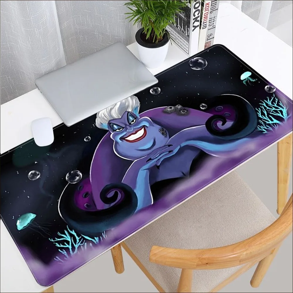 Коврик для мыши Disney Ursula Villains, красивый большой игровой коврик для мыши L XL XXL, размер коврика для мыши для игровой клавиатуры, коврик