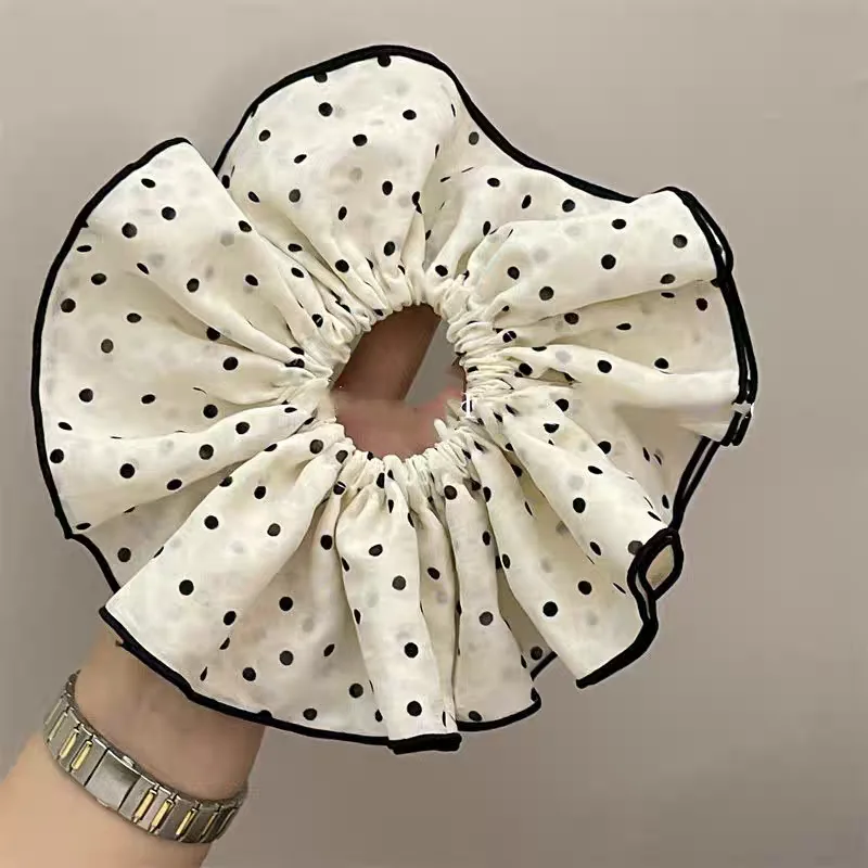 1 قطعة نوعية جيدة المتقدمة كبيرة خمر نقطة العلاقات الشعر للنساء الفتيات ذيل حصان حامل الشعر Scrunchy اكسسوارات